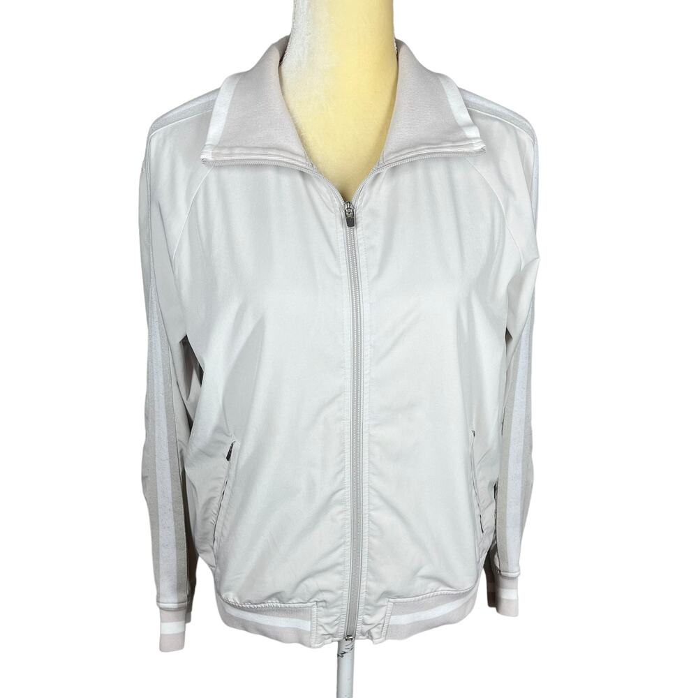 Athleta Spring Track Jacket Featherweight Stretch Birch Grey Size Small E3-26